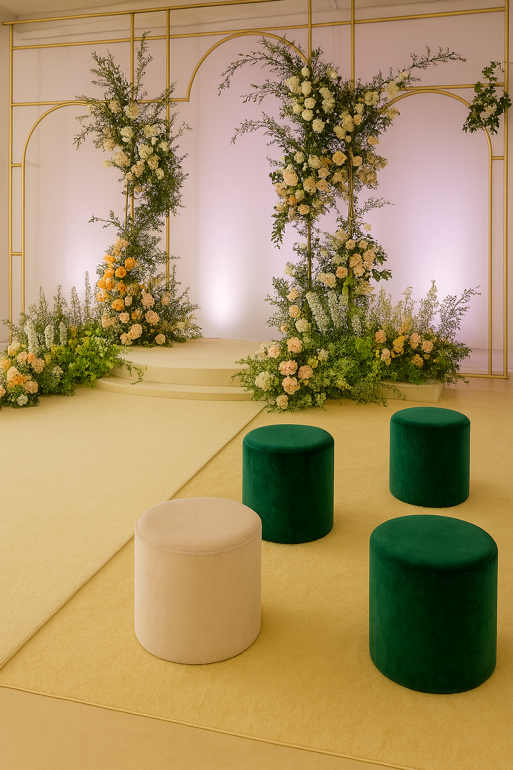 Event- & Hochzeitsteppich – Ivory | 1–2 m Breite – Premium Velours Bfl-S1