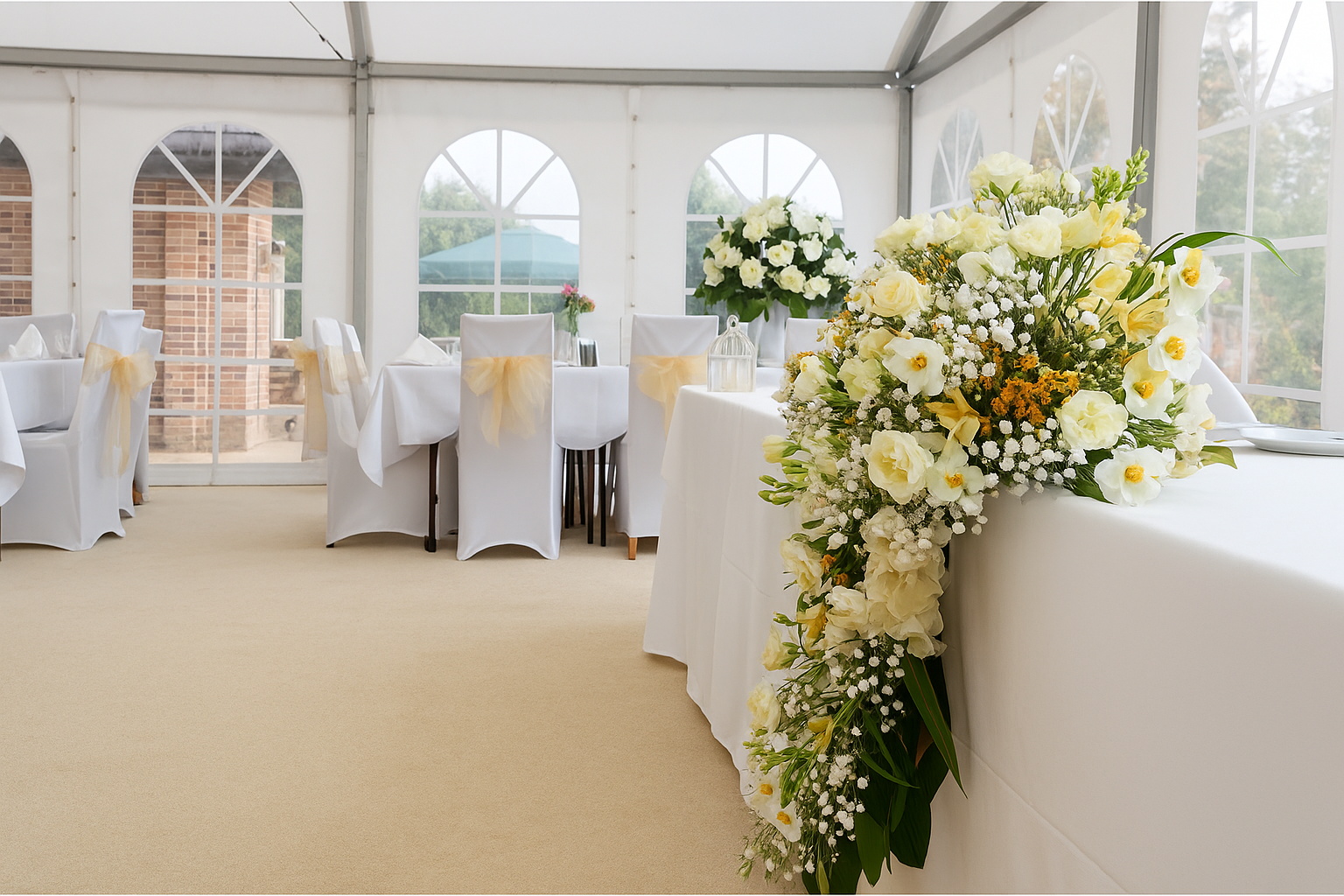VETO Champagne – Event- & Hochzeitsteppich | Premium Velour Bfl-S1