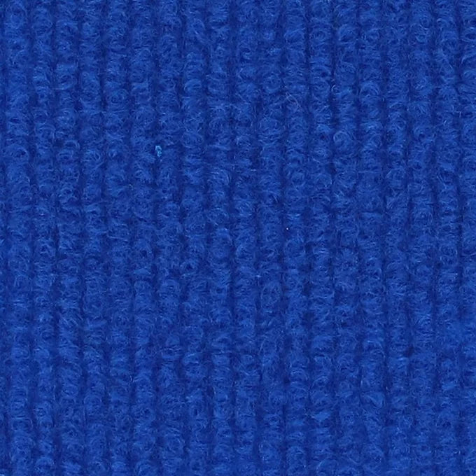 Electric Blue Rips, Teppichboden für den Messebau.