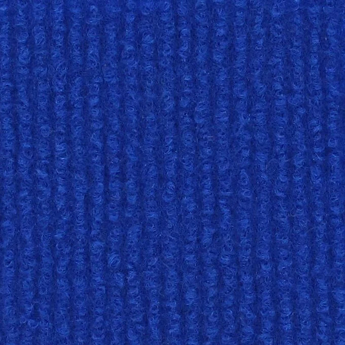 Royal Blue Rips, Teppichboden für den Messebau.