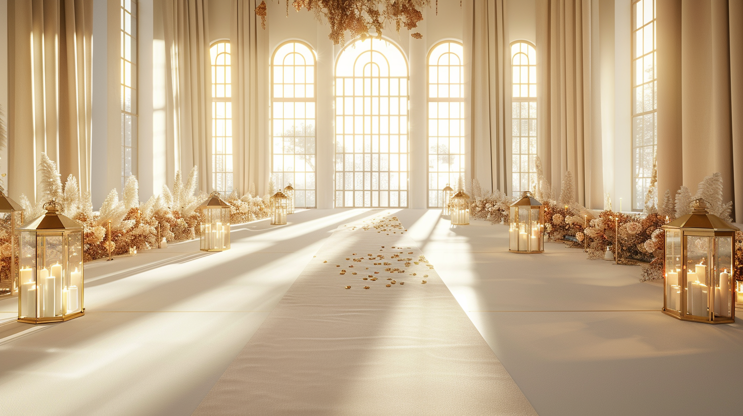 Event- & Hochzeitsteppich – Ivory | 1–2 m Breite – Premium Velours Bfl-S1